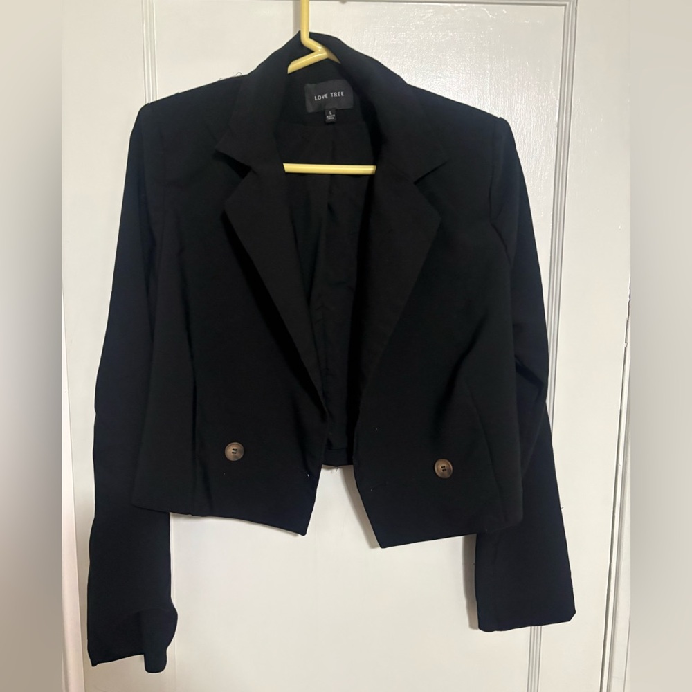 Love Tree Women's Black Blazer